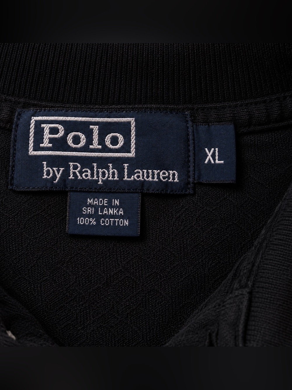 Ralph Lauren Black Long-Sleeve Polo with Gold Crest - Picture 8 of 9